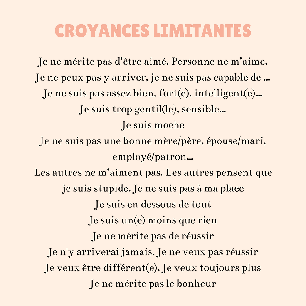 exemples de croyances limitantes