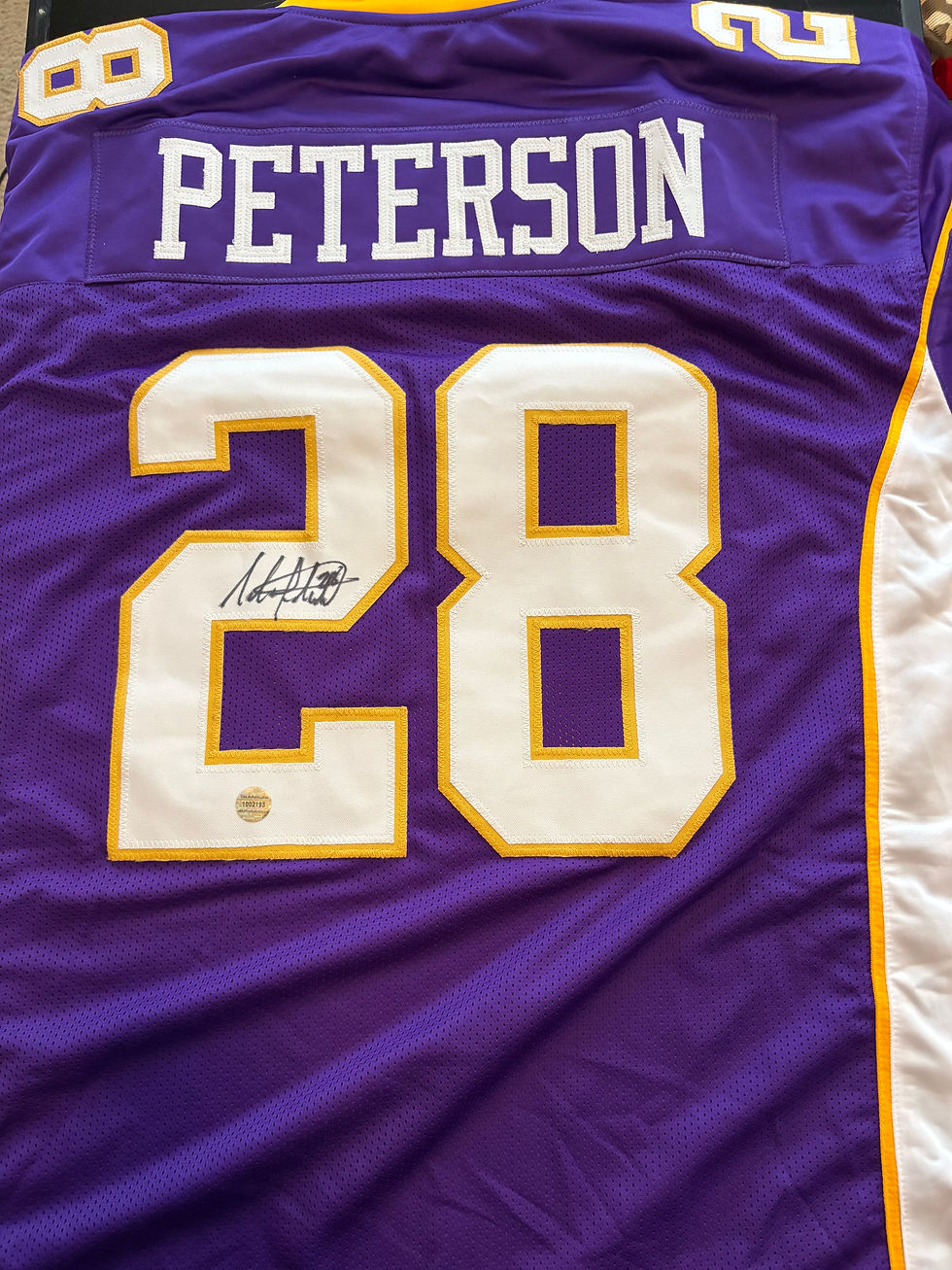Thumbnail: Vikings Adrian Peterson signed jersey