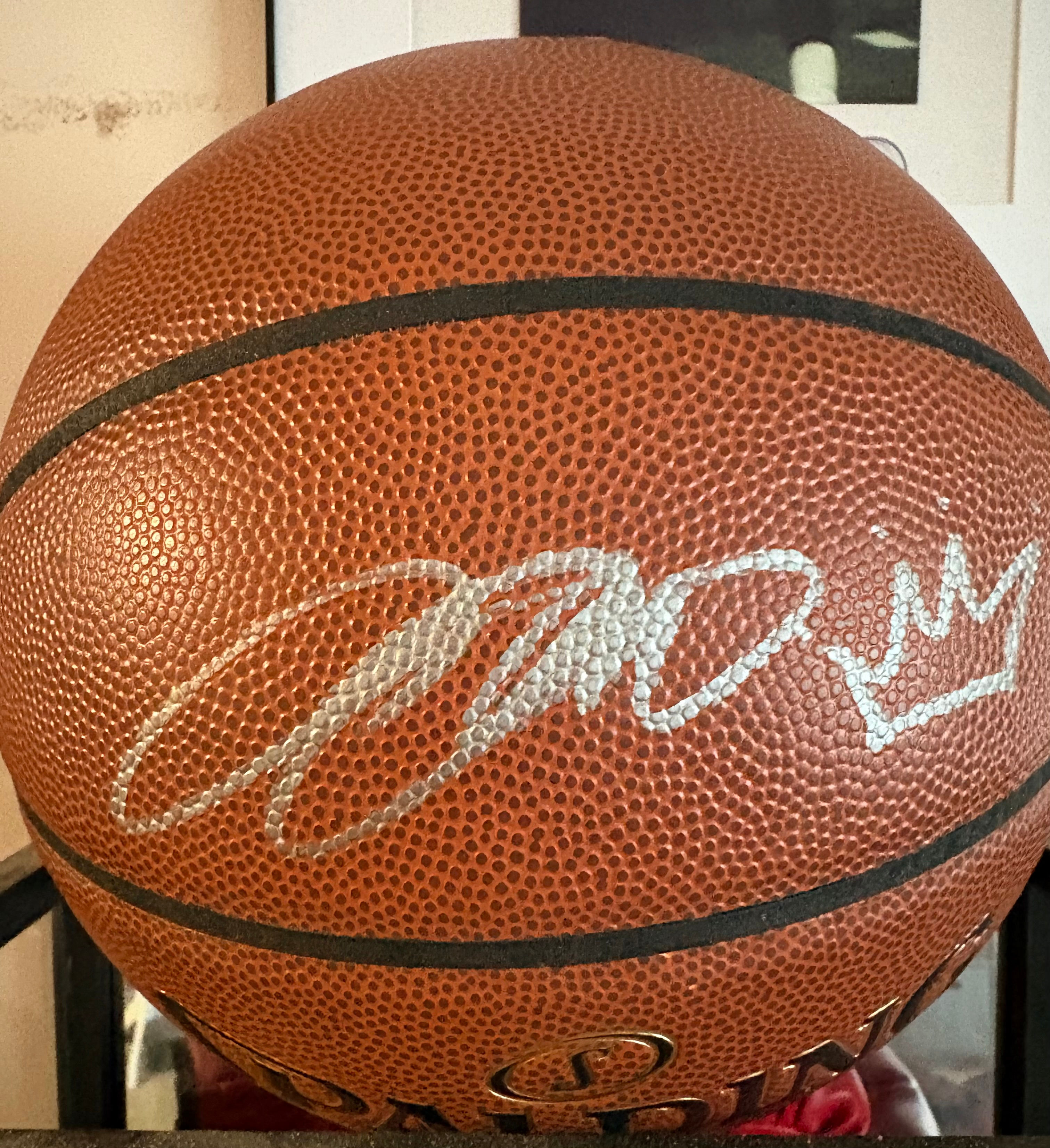 LeBron James signed basketball