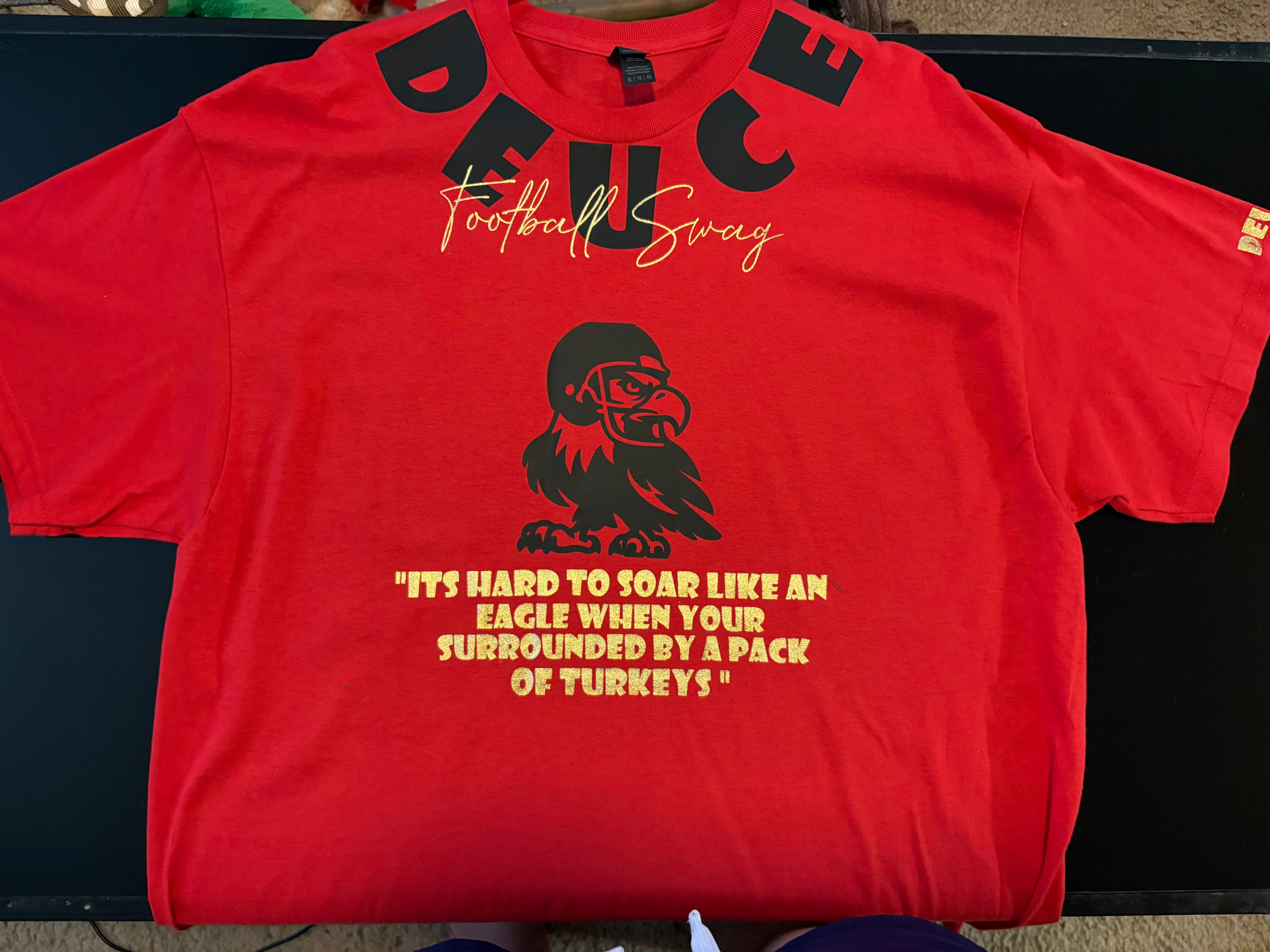 Deuce football swag fight like an eagle tshirt