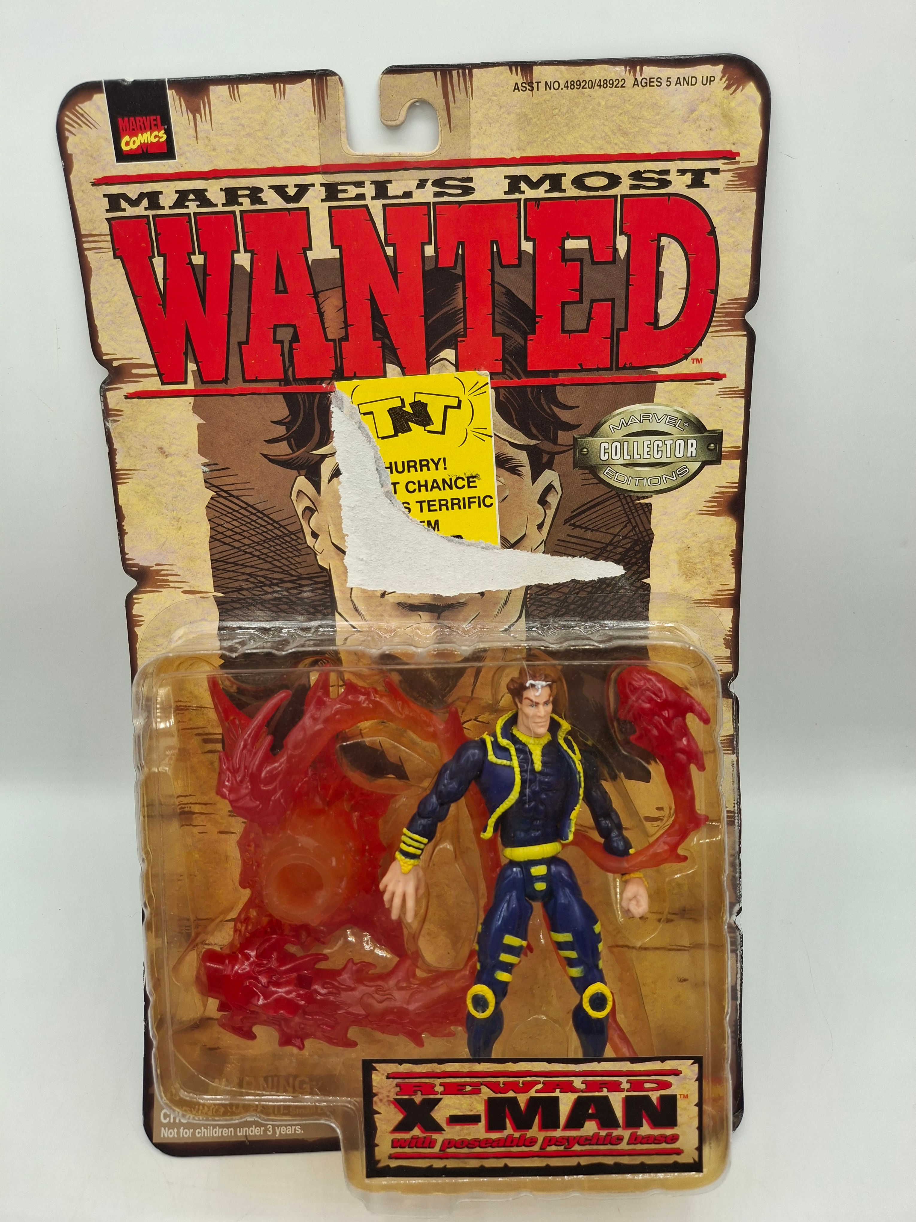 Marvels Most Wanted X-MAN  NIP 1998 Toy Biz Vintage