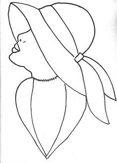 free lady stained glass pattern