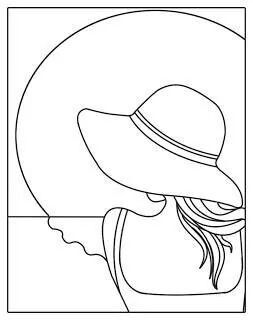 free lady stained glass pattern
