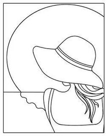 free lady stained glass pattern