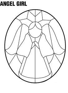 angel stained glass pattern