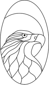 hawk stained glass pattern