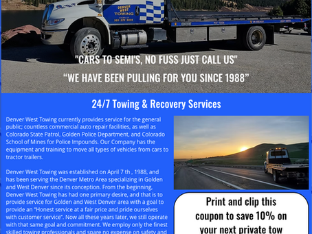 Towing Company Website Design Golden - Denver West Towing