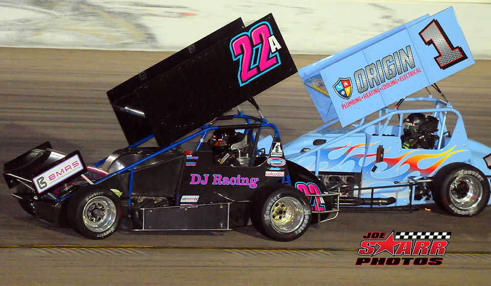 Bobby Santos, Sammy Swindell - Colorado National Speedway