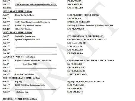 Announcing First Draft of 2027 CNS Racing Schedule