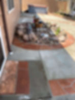 Colorado Red Flagstone. Concrete Patio With Wheelchair Lift