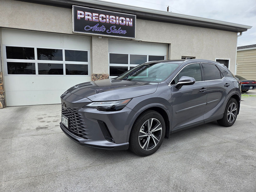 The Lexus received an 18in clear bra and a front window tint