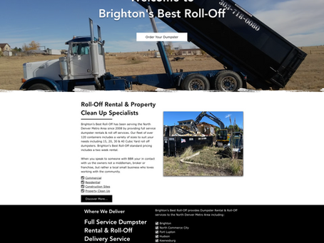Dumpster Rental Website Design Brighton - Brighton's Best Roll-Off