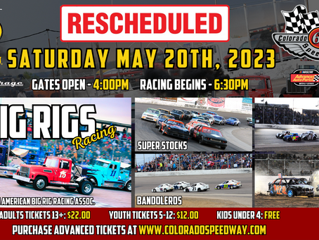 Big Rigs Rescheduled for this Saturday May 20th, 2023