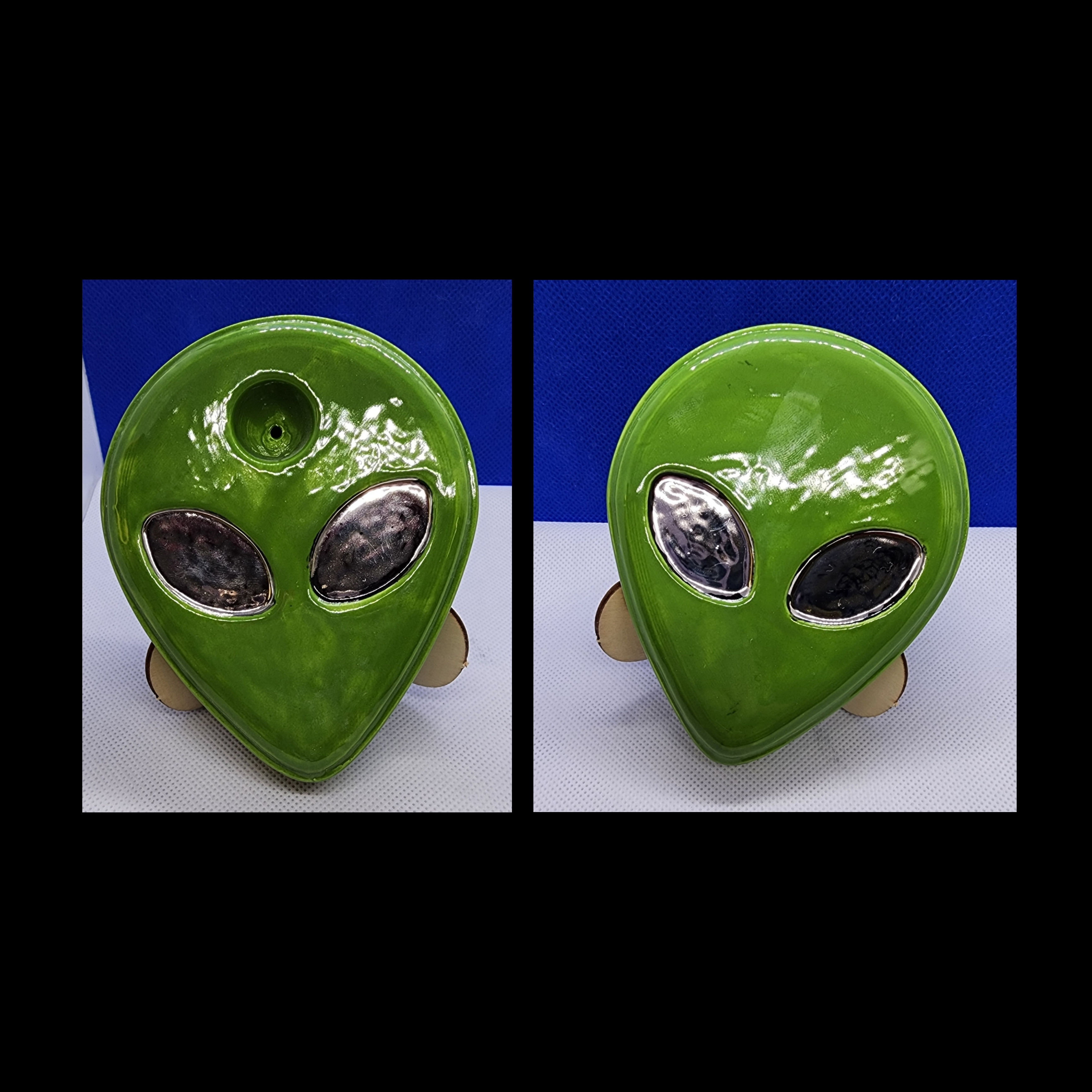 Alien Pipe - Green & Silver