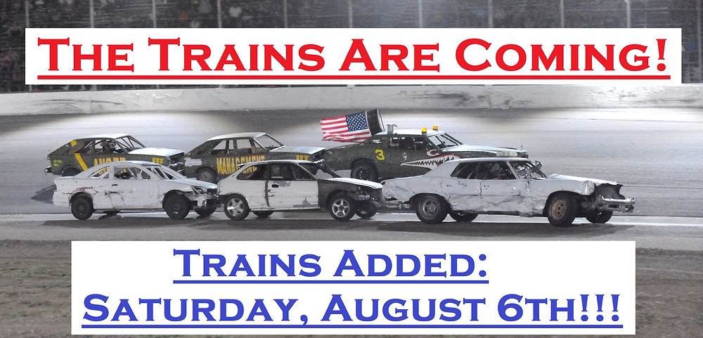 TRAINS ADDED TO AUGUST 6TH, 2022 RACE NIGHT AT CNS