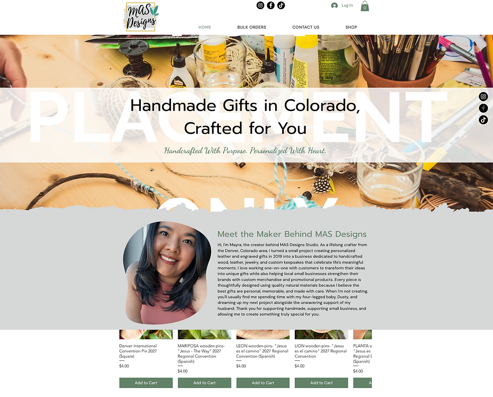 E-Commerce Website Design Colorado - MAS Designs Online Store