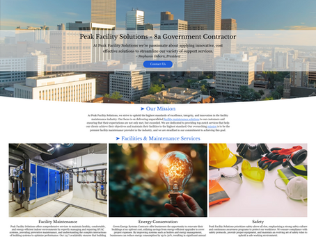 Government Contractor Website Design Broomfield - Peak Facility Solutions