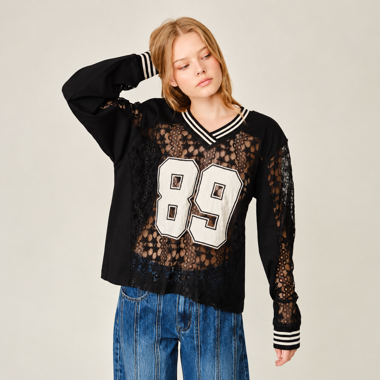 Sweat black sporty lace