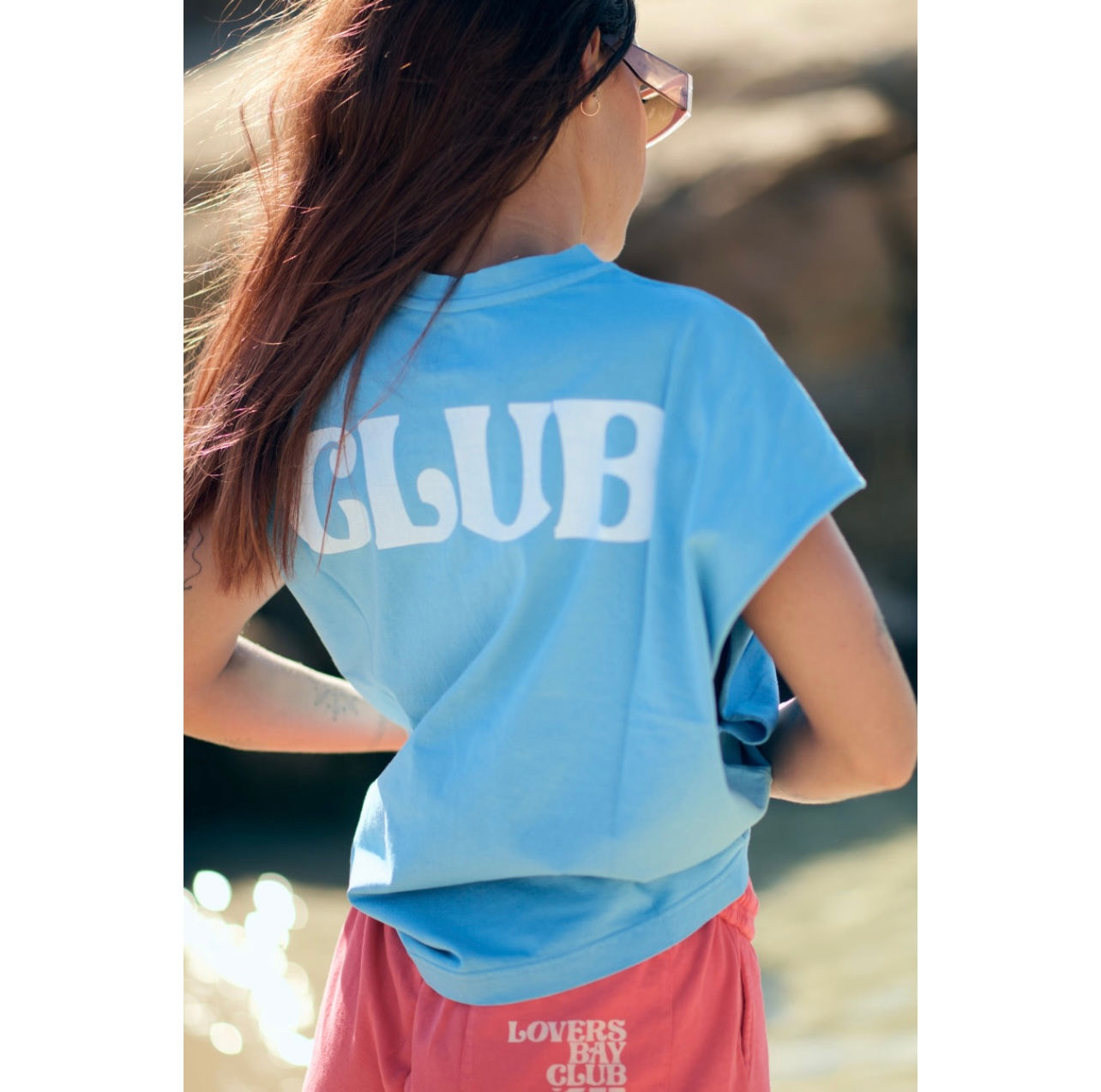 Débardeur oversize blue Lovers bay club