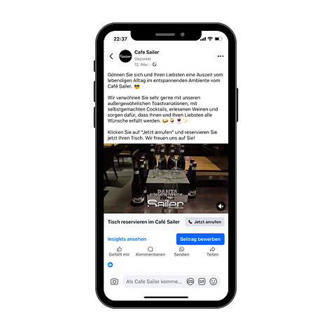 Erfolgsbeispiel: Online-Tischreservierungskampagne für Cafe Sailer durch Major Results Marketing