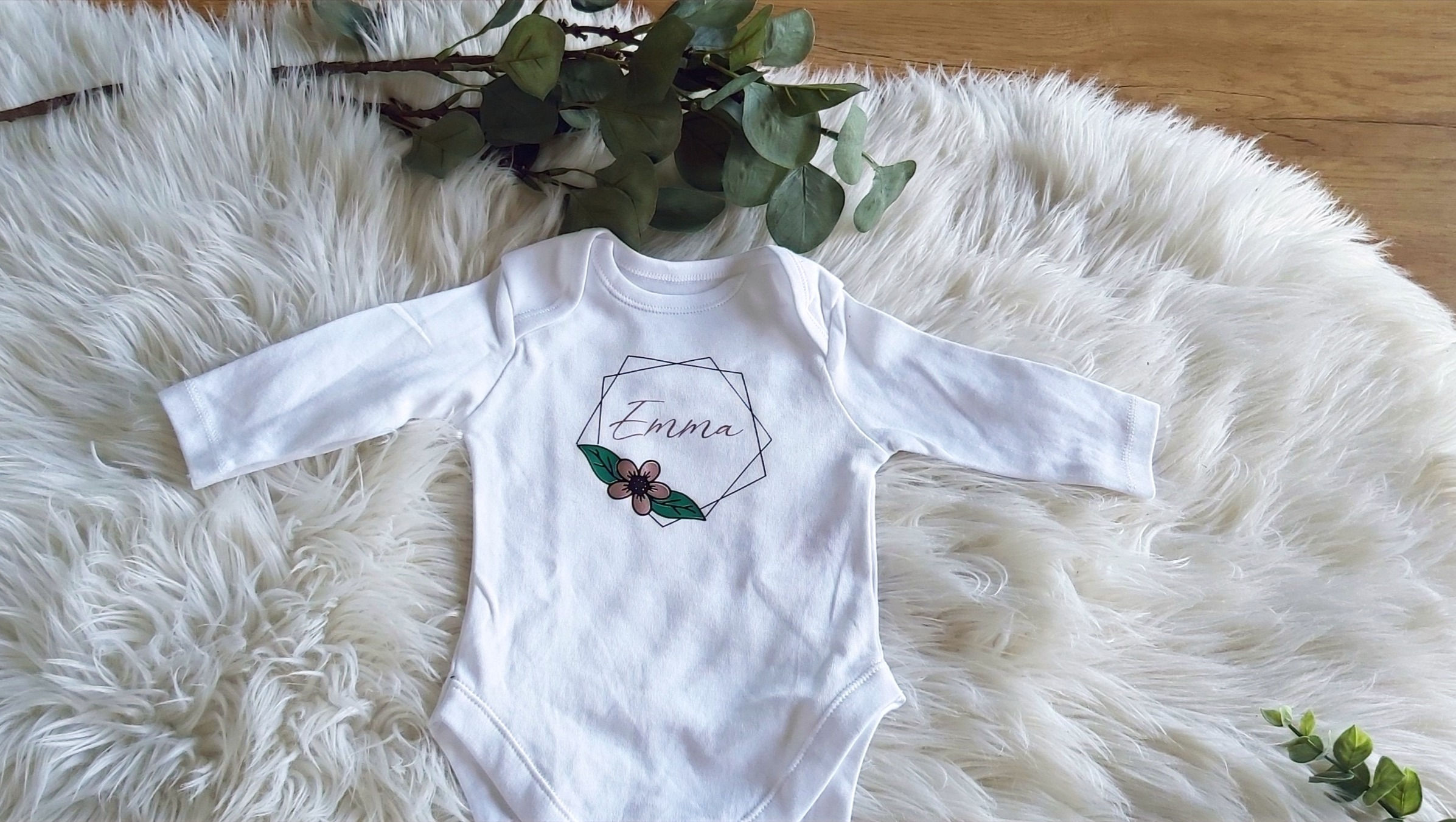 Body/Shirt *Namen mit Blume*