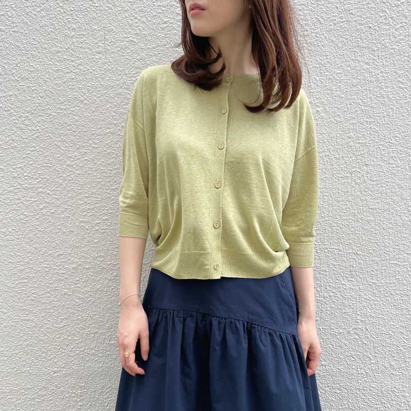 サムネイル： silk linen knit cardigan pistachio