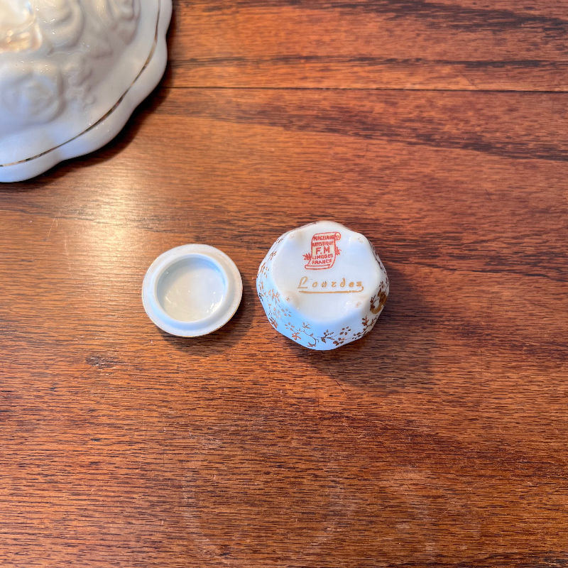 サムネイル： limoge hand painted flower porcelain mini box