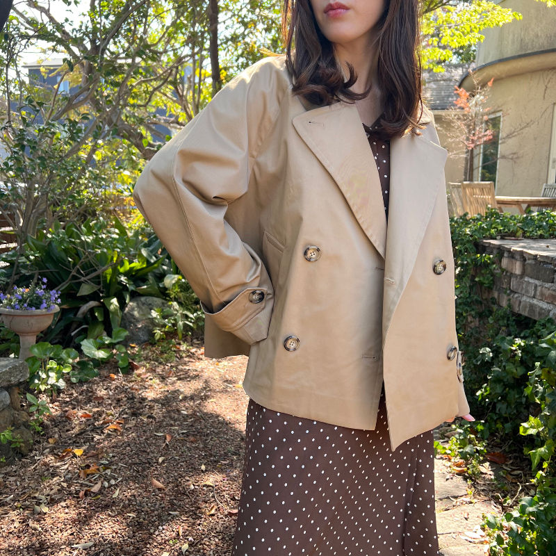Thumbnail: half trench jacket coat