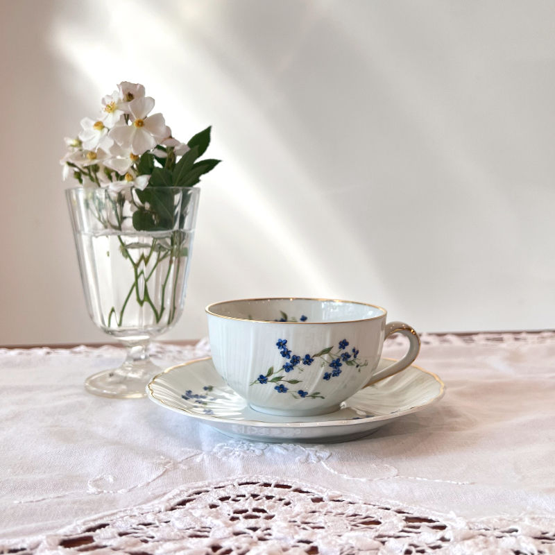 サムネイル： bernardaud Limoges Myosotis cup&saucer 