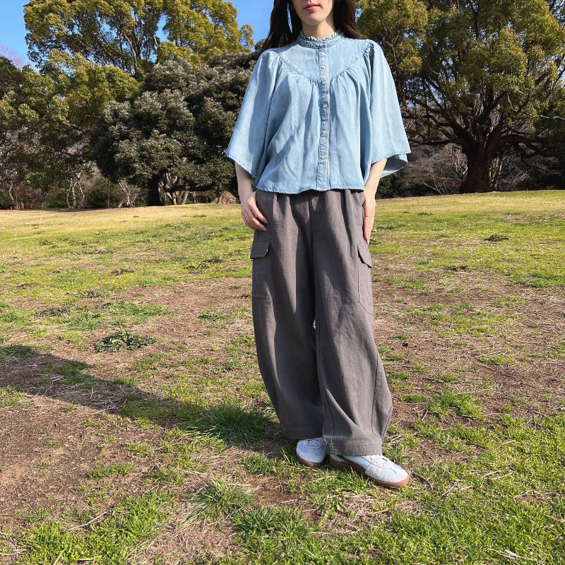 Thumbnail: soft tencel denim blouse