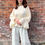 Thumbnail: cream lemon viscose bohemian blouse
