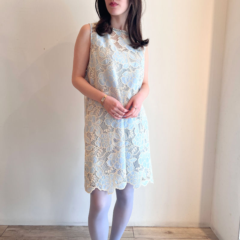 Thumbnail: floral lace bijou dress