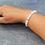 Thumbnail: Pearl and Sterling Silver Stretchy bracelet 