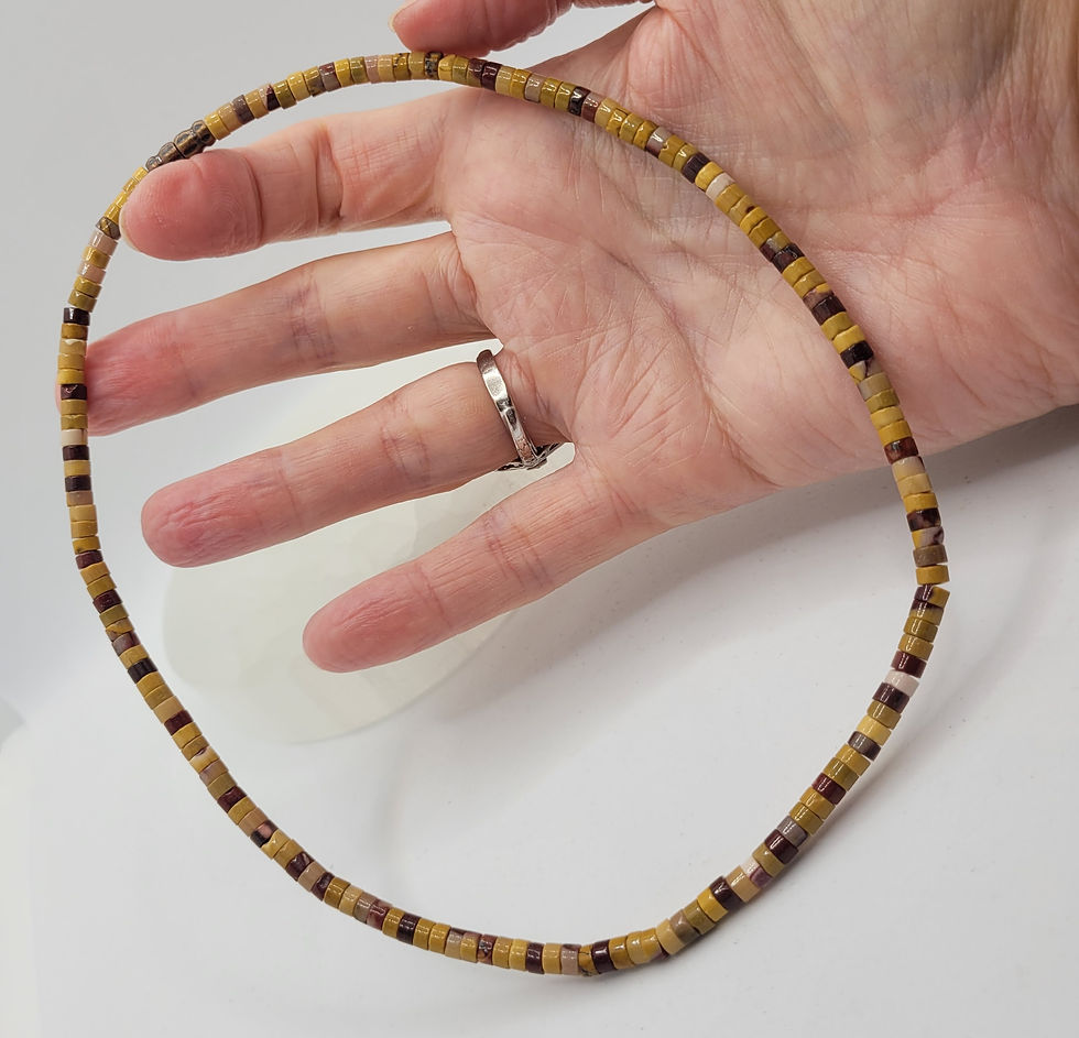Thumbnail: Mookite tube bead necklace