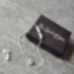 Blue lace agate and sterling silver ankle bracelet, displayed in gift box