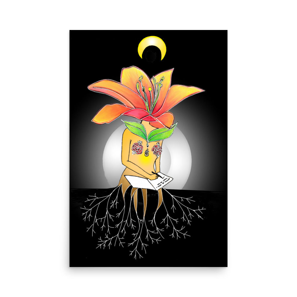 Flower Moon Woman Poster