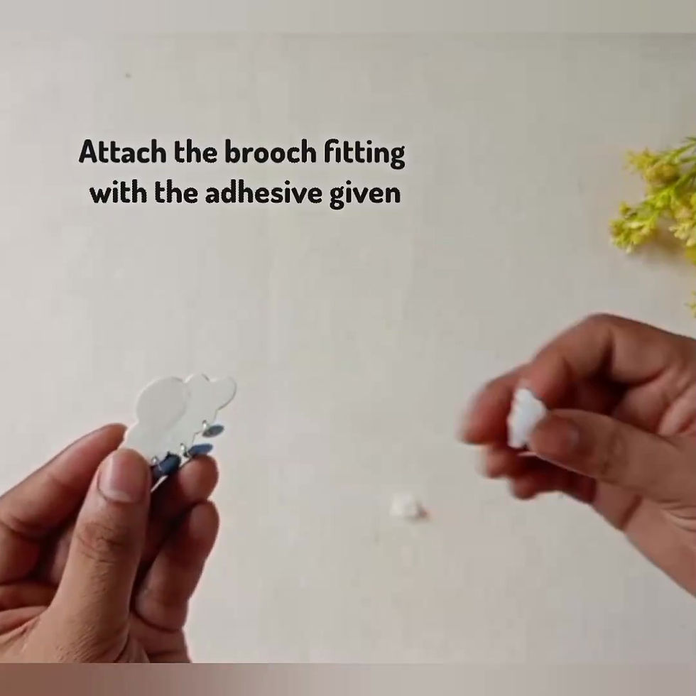 Thumbnail: Cloud & Rain Rakhi - Converts To Brooch