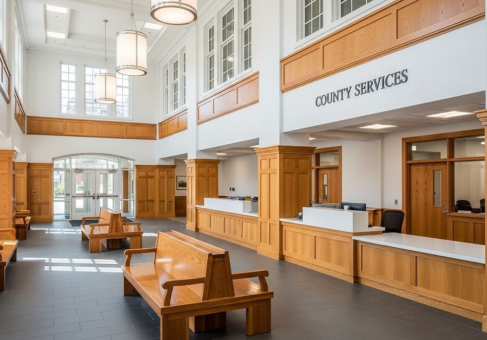 county government building interior highlighting how professional grant writers for county governments turn priorities into funded community projects