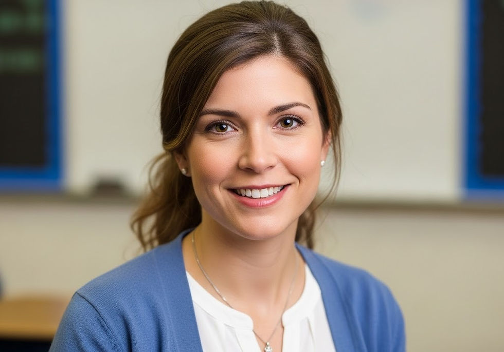 Smiling teacher supported by EdTech provider solutions that enhance instruction and student success.