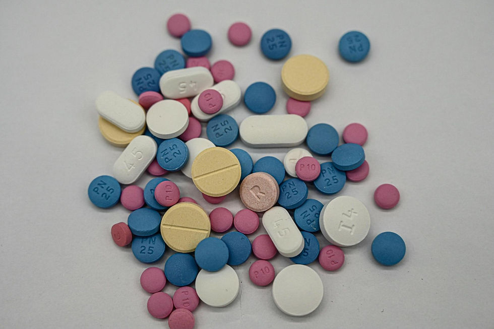 various medications in tablet form