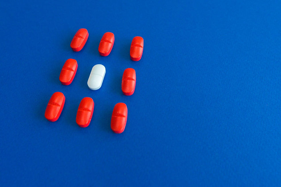 red and white tablets