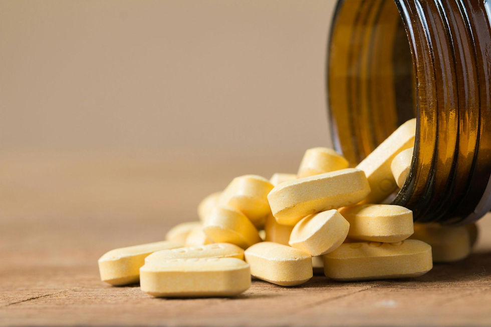 medications spilling out of container