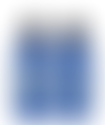 Two blue water bottles with black caps are displayed side-by-side, one showing a "RESPECT" logo and the other showing text and stars.