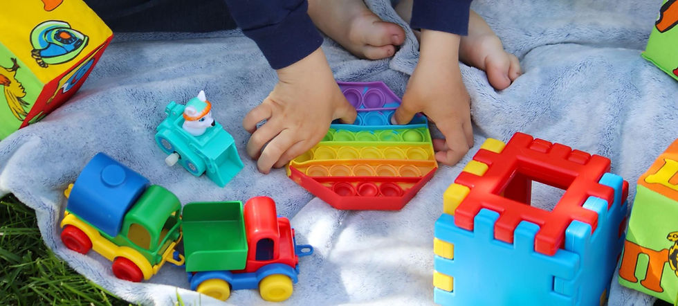 child using sensory room equipment