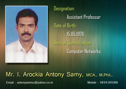 Prof. I. AROCKIA ANTONY SAMY