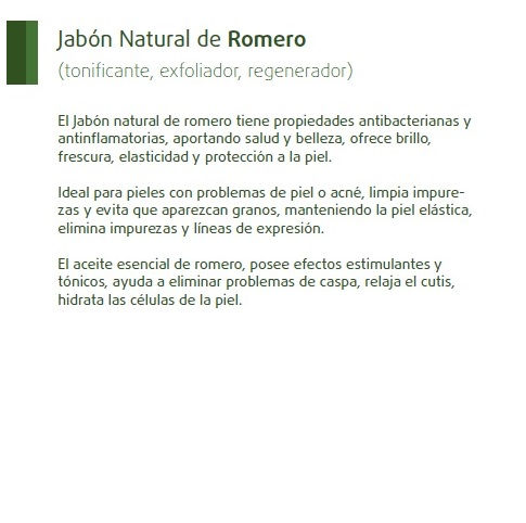 Miniatura: Jabón Natural Artesanal de Romero