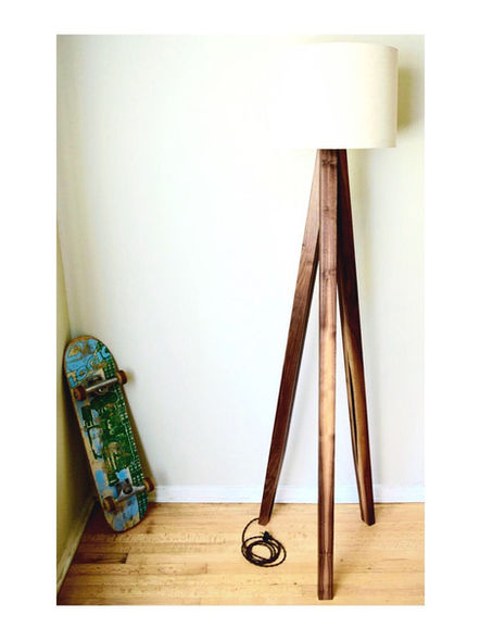 walnut tripod floor lamp