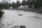 The view of the Mendenhall River on the Back Loop Bridge on Friday, Aug. 8, 2025. (Jasz Garrett / Juneau Independent)