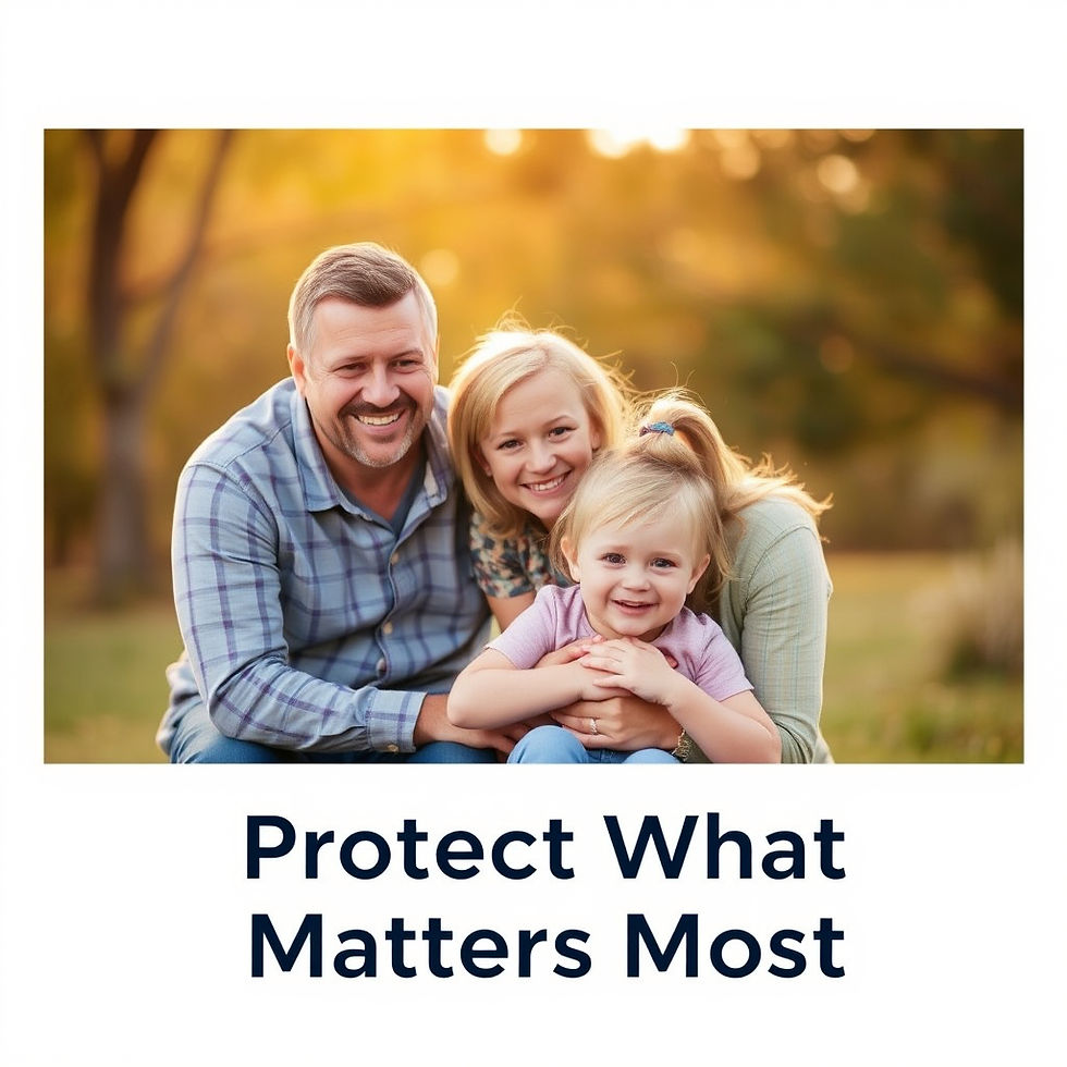 Family cherishing a sunny afternoon in nature, emphasizing the importance of safeguarding loved ones.