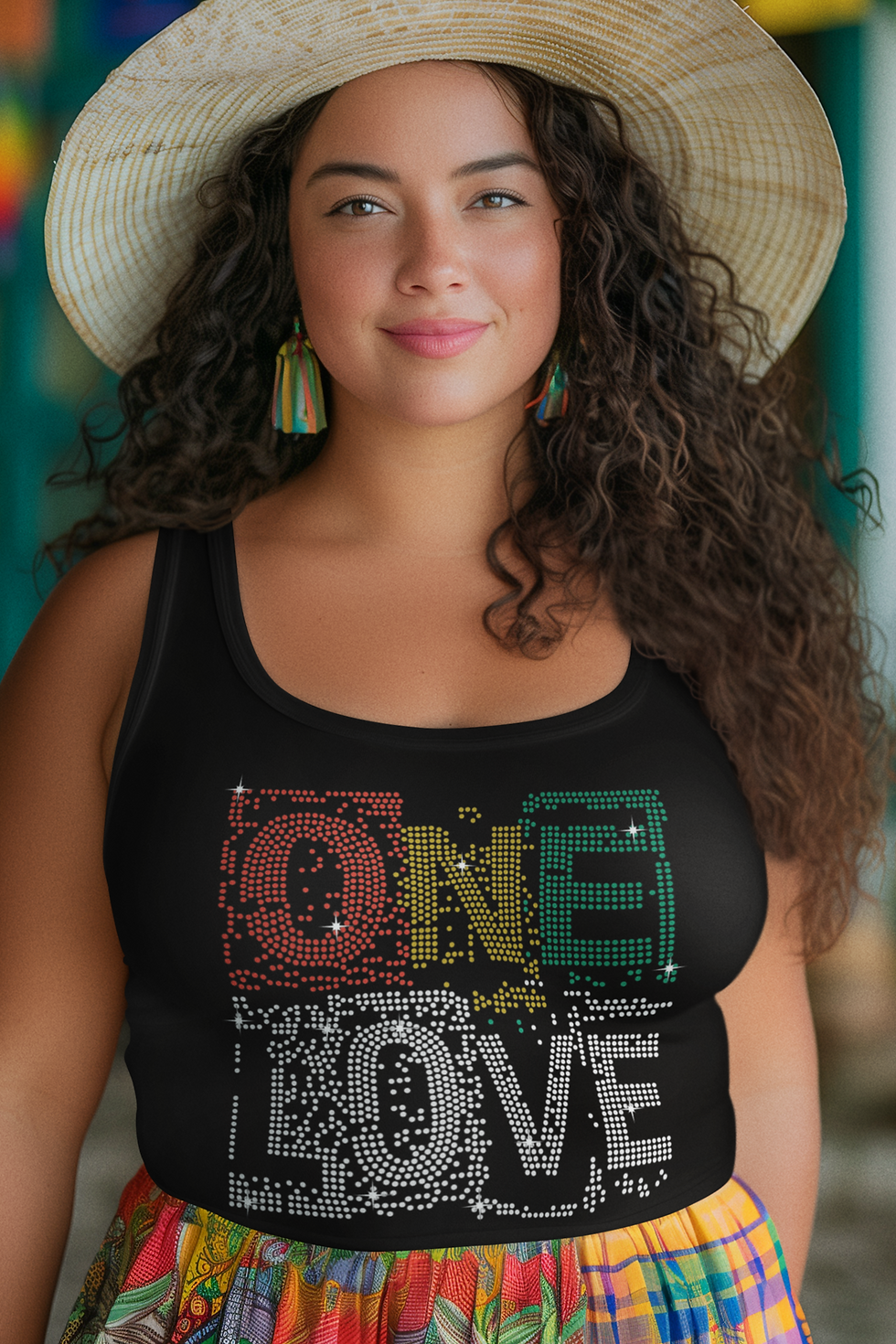 Thumbnail: Rhinestone “One Love” T-Shirt | Tank, Crewneck Sweatshirt & Hoodie Options